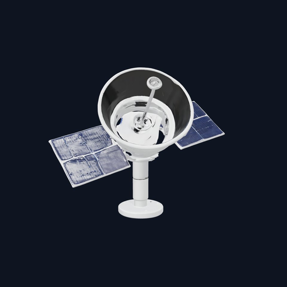Silver Satellite Antenna model pack